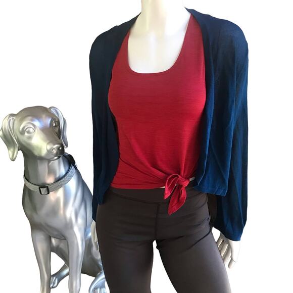 NEW Soft Surroundings Sheer Open Front Blue Cardigan Women's Size XL - Picture 1 of 6